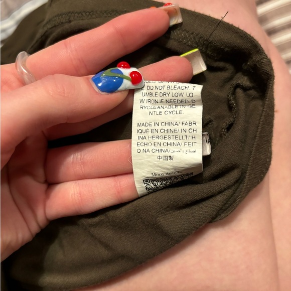 Long sleeve skin tight crop top with strings - Picture 5 of 5